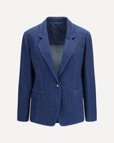 Single-breasted denim Jacket - BLUE | Base Blu