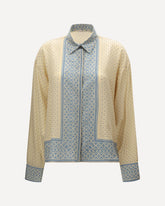 Silk Shirt with geometric print - CREAM | Base Blu