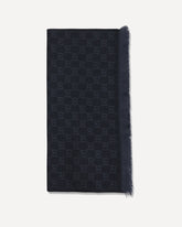 GG Supreme embroidered wool Scarf - BLACK | Base Blu