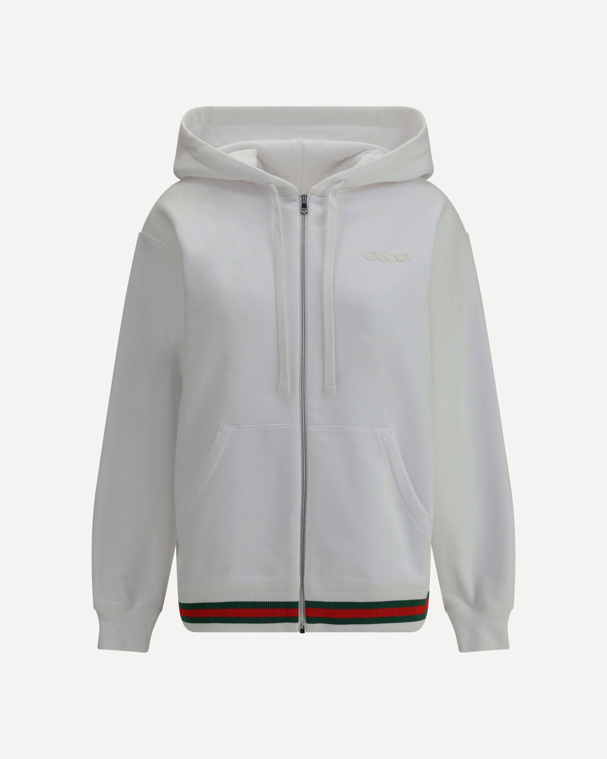 GUCCI Zip Hoodie WHITE Base Blu - Main Image