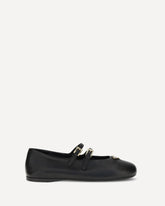 Leather Ballerinas - BLACK | Base Blu
