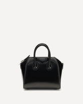 Box leather Antigona mini Handbag - BLACK | Base Blu
