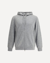 Felpa con Cappuccio in cashmere - GRIGIO | Base Blu