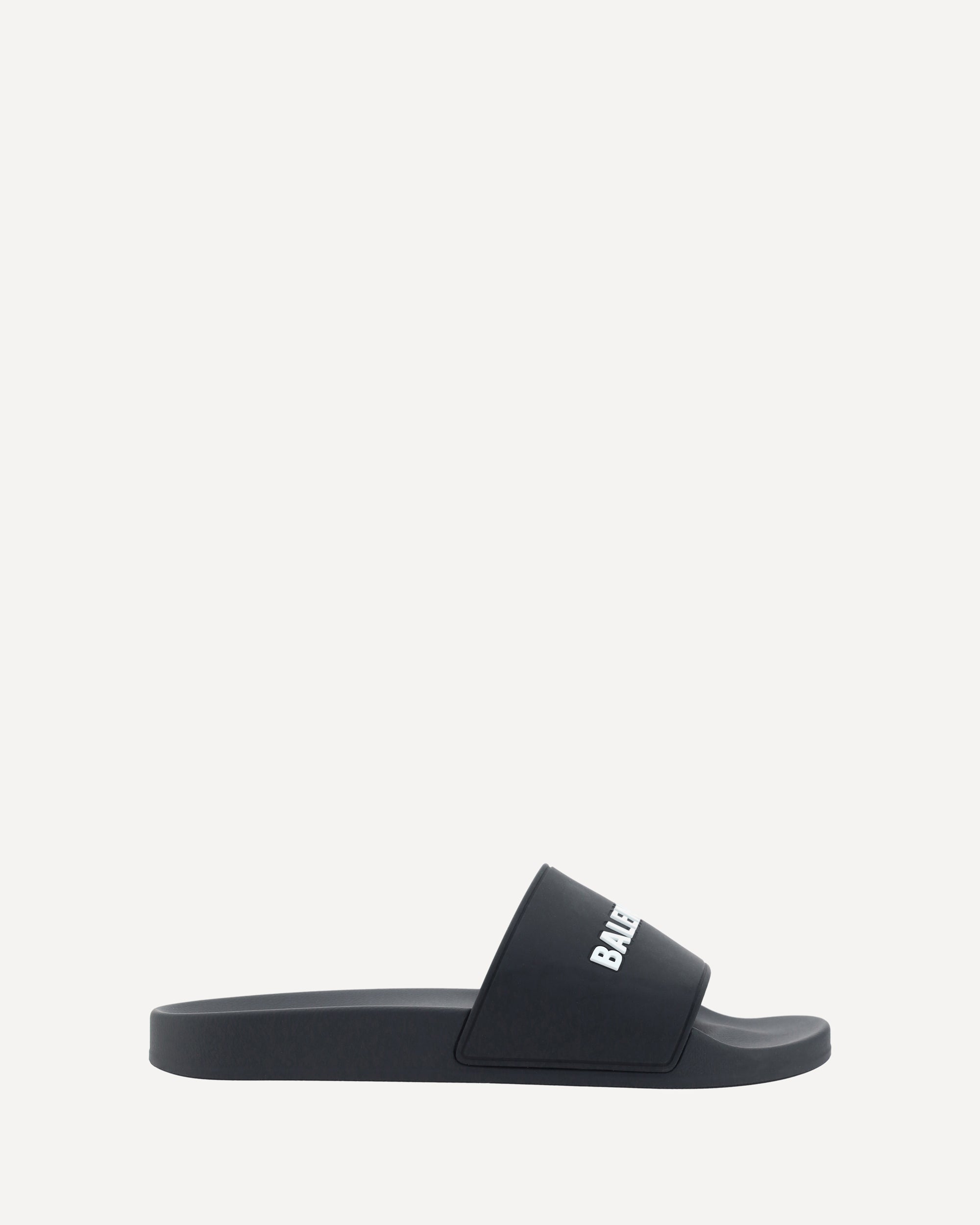 BALENCIAGA Rubber Pool Sandals BLACK | Base Blu