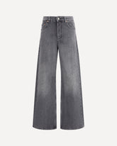 Moon Laser Grey Wash Denim High-Waist Flare Jeans - GREY | Base Blu