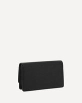 Grained leather Wallet - BLACK | Base Blu