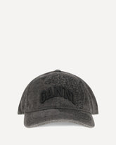 Baseball Cap in embroidered denim - GREY | Base Blu