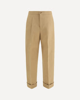 Tailored cotton Pants - BEIGE | Base Blu