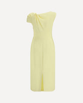 Draped Midi Cady Dress - YELLOW | Base Blu