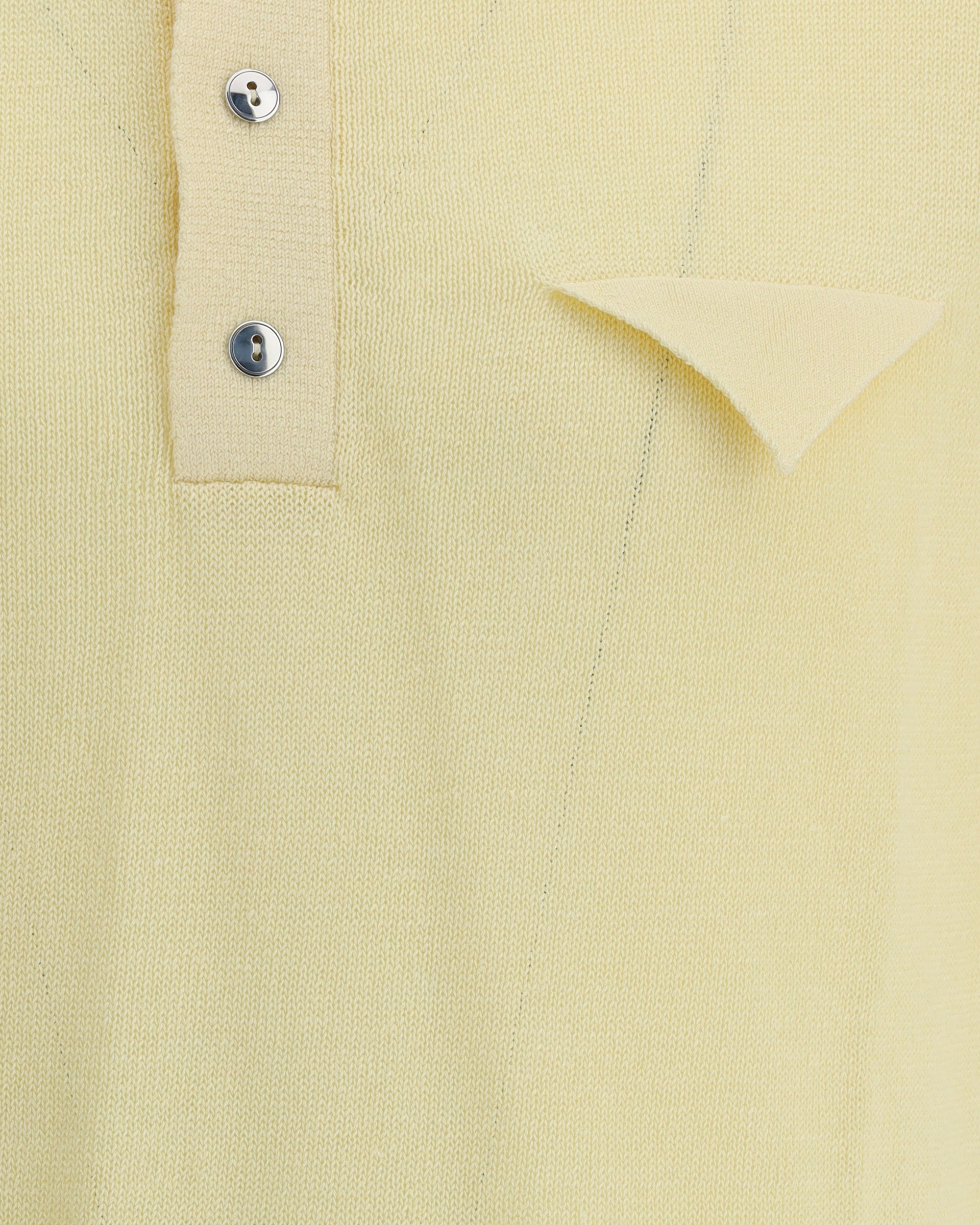 BOTTEGA VENETA Linen Polo Shirt YELLOW | Base Blu