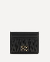 Matelassé nappa leather Card Holder - BLACK | Base Blu