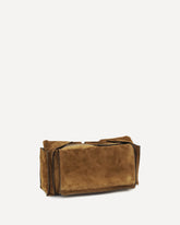 Utilitaire suede Shoulder Bag - BROWN | Base Blu
