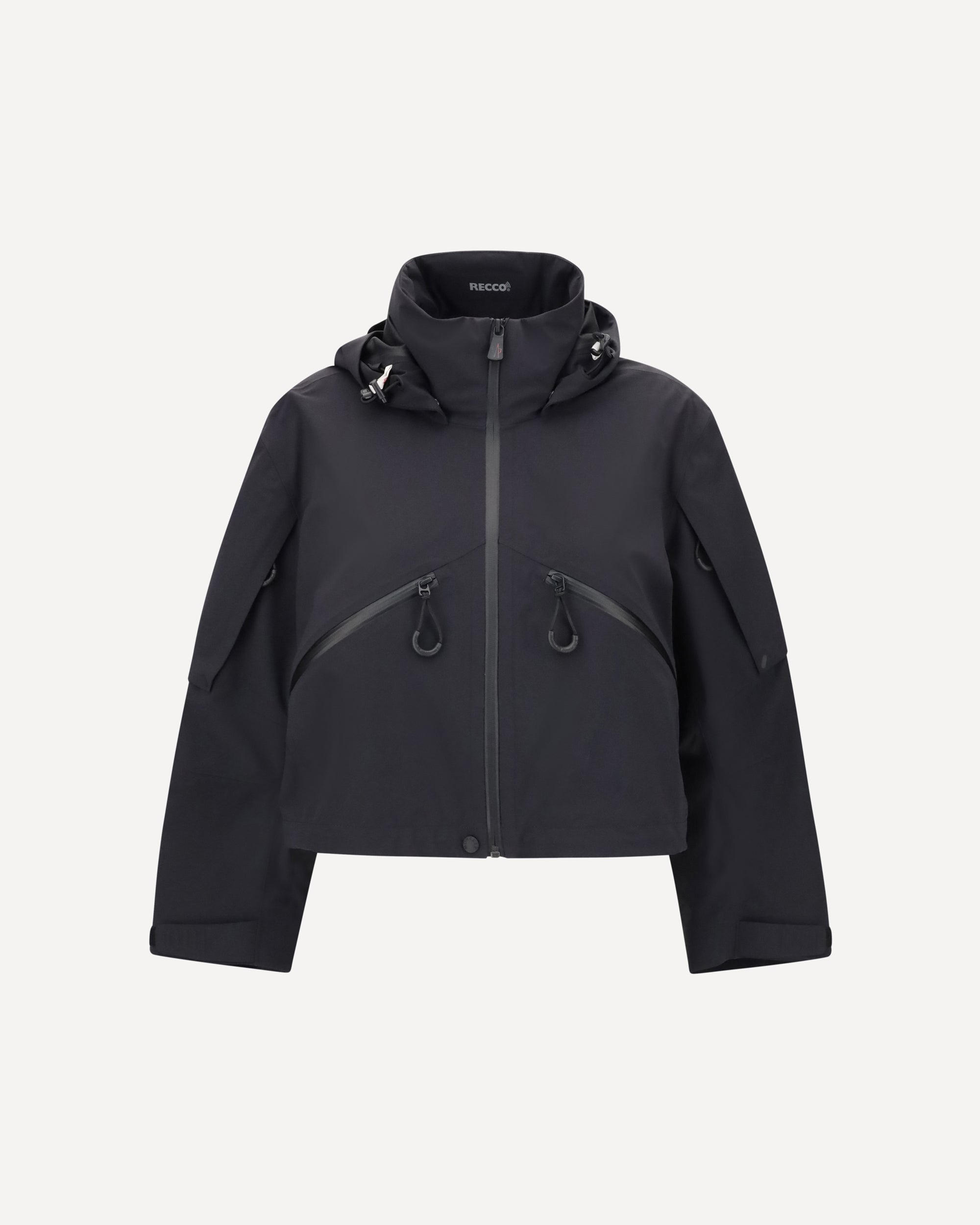 MONCLER GRENOBLE Kibra hooded Jacket BLACK Base Blu