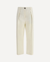Pantaloni in cotone - CREMA  | Base Blu