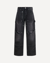 Zip Carpenter Pants - BLACK | Base Blu