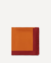 Cassandre square silk twill Scarf - ORANGE | Base Blu