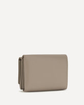 FF mini trifold leather Wallet - BEIGE | Base Blu