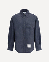 Wool Oversized Shirt - BLUE | Base Blu