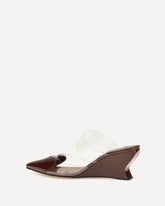 Le Coeur patent leather Mules - BORDEAUX | Base Blu