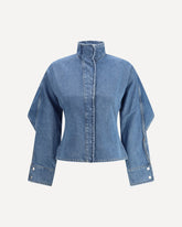 Moon Laser Blue Wash Denim Shirt - BLUE | Base Blu