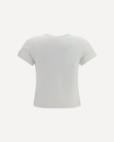 Jumping Tiger embroidered cotton T-shirt - WHITE | Base Blu