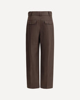 Belted linen Pants - BROWN | Base Blu