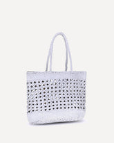 Eclipse Cannage Tote Bag - WHITE | Base Blu