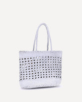 Eclipse Cannage Tote Bag - WHITE | Base Blu
