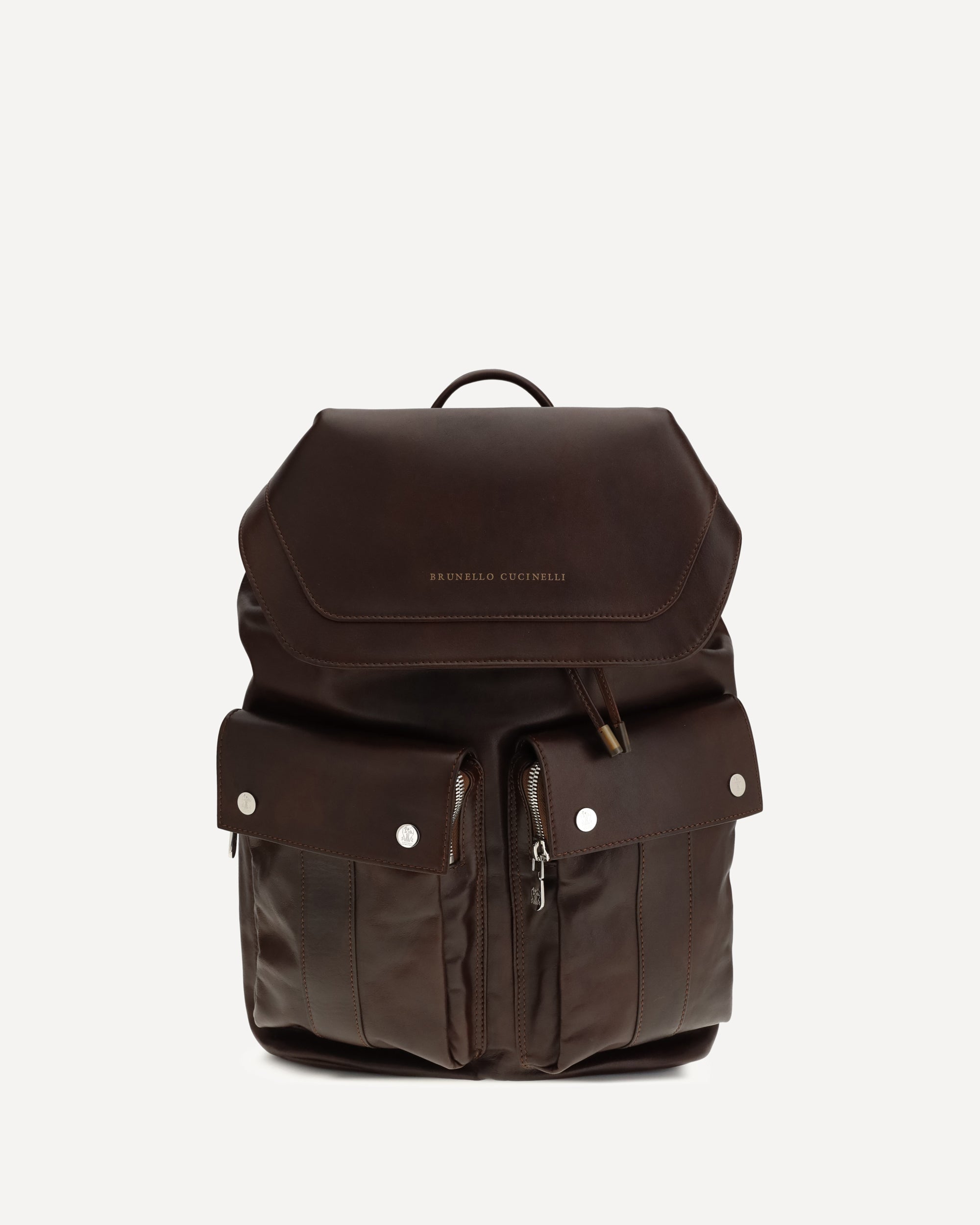 BRUNELLO CUCINELLI バックパック ウール&レザーダーUSED BRUNELLO CUCINELLI Backpack BROWN | Base Blu