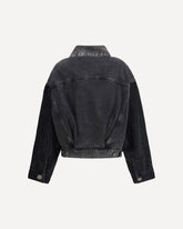 The Trucker jacket with mini studs - GREY | Base Blu