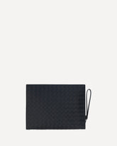 Intrecciato Document Holder - BLACK | Base Blu