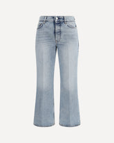Cotton flared-hem Jeans - LIGHT BLUE | Base Blu
