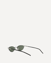 Slim cat-eye Sunglasses with T-Bar - BLACK | Base Blu