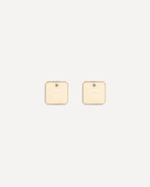 Square Enamel Earrings - GOLD | Base Blu