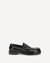 Calfskin leather Loafers - BLACK | Base Blu