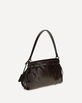 Small Bonnie Handbag in leather - BROWN | Base Blu