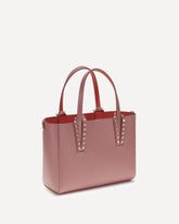 Leather Tote Bag with spikes - PINK | Base Blu