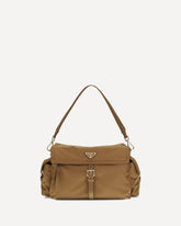 Re-Nylon Explore large Shoulder Bag - BROWN | Base Blu