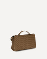 Andiamo top-handle Clutch - BROWN | Base Blu