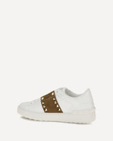 Sneakers Rockstud con banda in suede - BIANCO | Base Blu