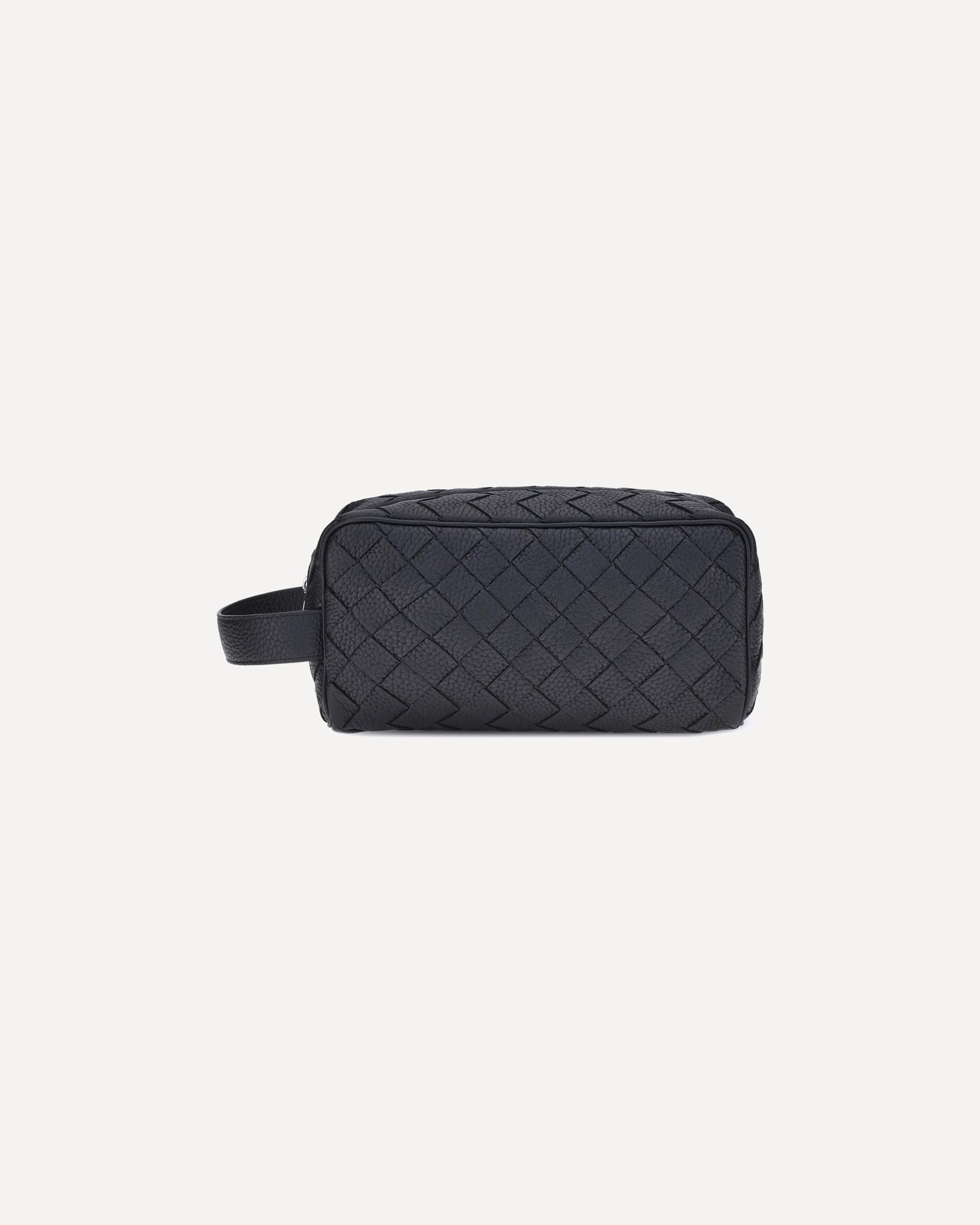 BOTTEGA VENETA Intrecciato Pouch BLACK | Base Blu BOTTEGA VENETA Intrecciato Pouch BLACK | Base Blu