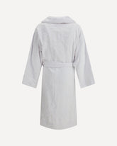 Cotton terry Jacquard Bathrobe - WHITE | Base Blu