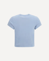 Short-sleeve T-shirt with central logo print - LIGHT BLUE | Base Blu