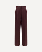 High waisted grain de poudre Pants - PURPLE | Base Blu