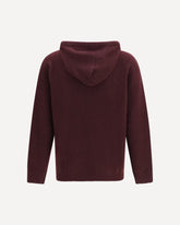 Cashmere and silk hooded Sweater - BORDEAUX | Base Blu