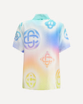 Camicia Halftone logo a maniche corte - MULTICOLORE | Base Blu