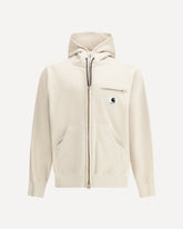 Cotton jersey Hoodie by Sacai + Carhartt WIP - BEIGE | Base Blu