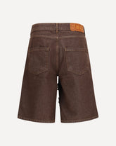 Lounge logo denim Shorts - BROWN | Base Blu