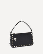 Rockstud leather Shoulder Bag - BLACK | Base Blu