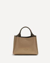 Micro leather Handbag - BEIGE | Base Blu